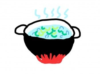 step4: 步驟2.將苦瓜薄片滾水快速烚一烚，隔水備用