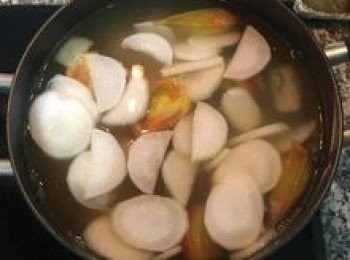 step7: 加入七分滿的水，