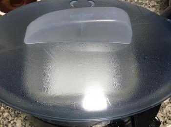 step13: 第一次入蒸鍋蒸5-8分鐘到凝結。