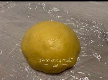 step3: 麵糰包保鮮紙，室溫靜置30分鐘