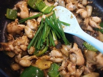 step12: 最後加入葱段。