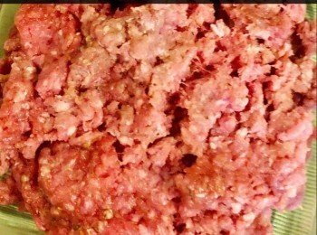 step2: 牛肉碎。