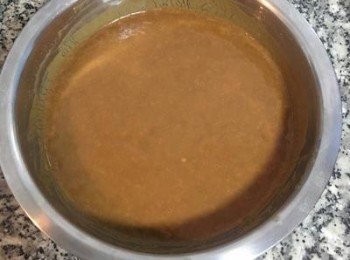 step8: 發酵好後的粉漿變為黏稠狀，不需再攪拌；