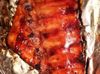 step7: 多焗10分鐘再掃蜜糖混醬，可反底掃一層蜜糖混醬。