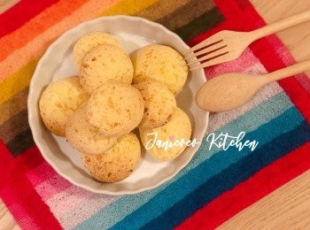 step6: 放入芝士麻糬波波球並以180度焗18-20分鐘。