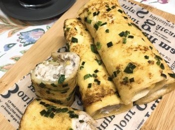 step10: 不一樣的［蔥花吞拿魚麵包卷］完成喇！^^