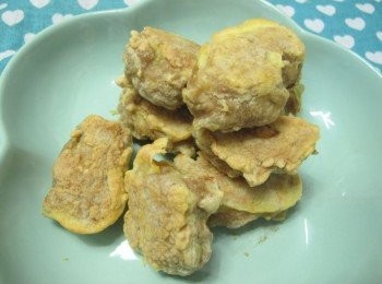 step8: 氣炸鍋用180度氣炸7分鐘, 完成,(或用180度滾油炸至金黃色)