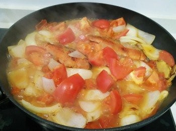 step11: 簡單炒一炒再關蓋3分鐘，搞掂