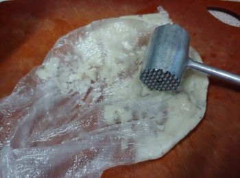 step2: 馬蹄拍碎備用