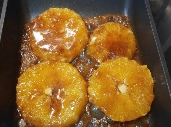 step12: 放入煎鍋煮至糖成焦糖化。