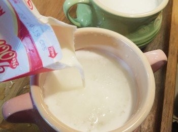 step8: 注入鮮奶。