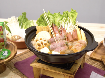 step5: 加入肥牛秋葵卷及其他配菜即可