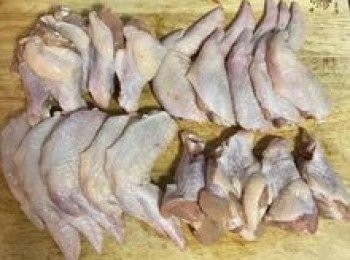 step2: 三節翅切成二節翅和小雞腿；