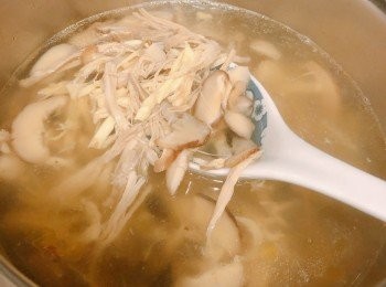 step8: 加肉絲煲5分鐘左右