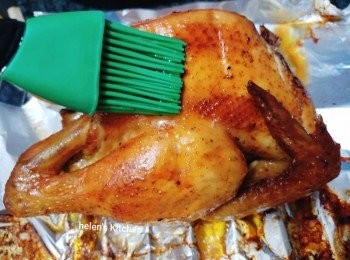 step7: 焗爐預熱200度，焗50分鐘后搽蜜糖再焗10分鐘即可。