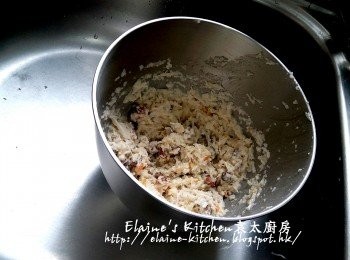 step12: 再加入粉漿 , 繼續用3速拌勻