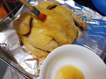 step7: 取出搽均勻蜜糖焗10分鐘