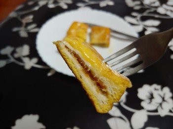 step5: 取出以牛油及煉奶或糖漿拌食