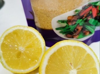 step2: 再量好砂糖及榨好檸檬汁備用