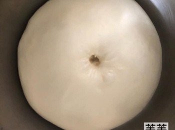 step4: 取出麵團，蓋上濕布發酵1小時。