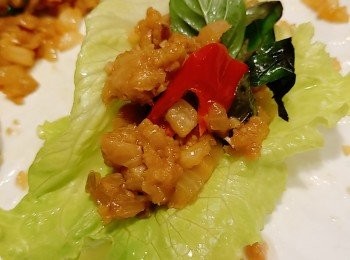 step8: 伴生菜同吃，好fresh呢～