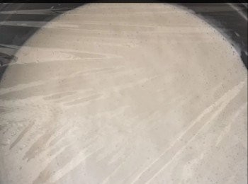 step3: 用保鮮紙封好等佢發酵到泡沫，大概要等20分鐘左右，然後加入10g粟米油