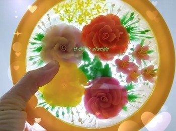 step5: 完成後放回雪櫃備用…(底部可添加任何顏色底)