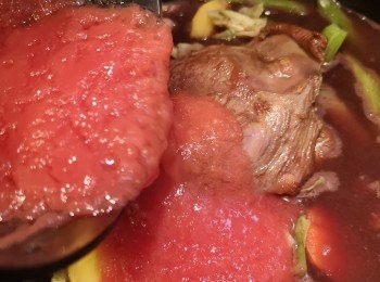 step7: 加入蕃茄蓉後加熱