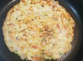 step10: 翻面再將另一面煎至熟透。