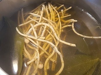 step3: 最後15分鐘才落魚腥草便成，我用高壓煲則先煲約15分鐘，喝前加入魚腥草再煲15分鐘便成。最後可加入適量的鹽作調味。