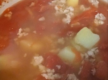 step5: 加豬肉碎，煲5分鐘