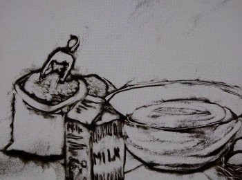 step4: 然後加入150g低筋麵粉
Add 150g cake flour
攪拌至沒有顆粒
Mix well until smooth and set this aside