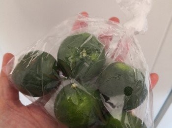 step2: 將青金桔洗淨用空氣炸鍋用70度烘乾表皮水份待乾及放涼