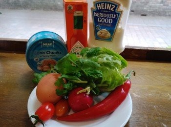 step1: 全部材料洗淨準備好