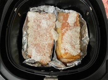 step7: 先至以180度氣炸25分鐘