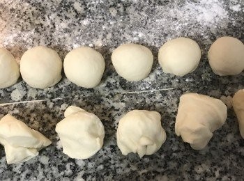 step13: 分割成12等份@63g，進行整型，