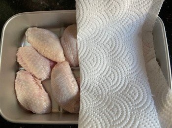 step2: 撈起，抹乾水份