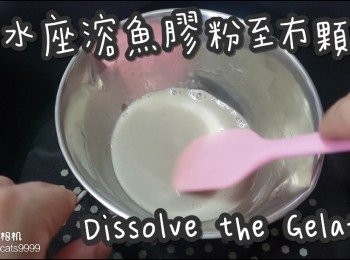 step11: 隔水座溶魚膠粉至冇顆粒