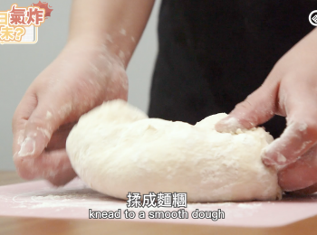step2: 然後揉麵一分鐘，再次餳麵1.5-2小時 Knead for a min, let rise for 1.5-2 hrs