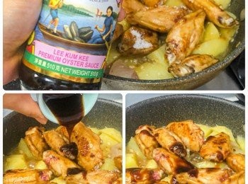 step6: 5. 倒進蠔油及糖