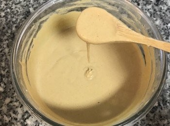 step4: 加入水拌勻；