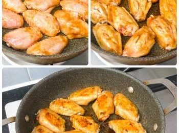 step3: 用中大火燒熱油鑊，下<a href="https://bit.ly/3zHU5V3" target="_blank" data-keyword="雞翼" class="guide-link"><strong>雞翼</strong></a> <span style="display:inline-block;vertical-align:middle;margin-top:-3px;color:initial;border-radius:3px;padding:2px 3px;font-size:12px;line-height:14px;background:#87d300;color:#fff;">即買</span> 煎至兩面金黃色，盛起蓋著保溫，備用