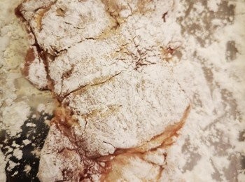 step4: 豬扒撲上麵粉