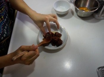 step3: 酒梅走核起肉盅爛