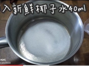 step7: 加入新鮮椰子水40ml