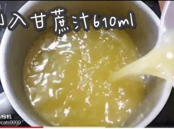 step5: 倒入甘蔗汁610ml