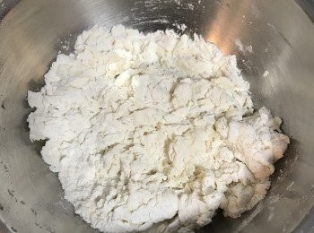 step8: 攪拌到看不到水份；