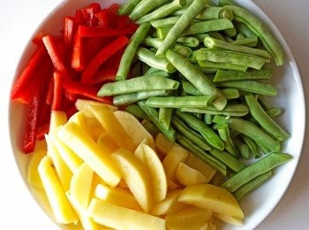 step2: 所有材料切條狀