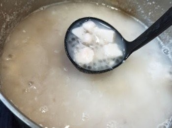 step5: 最後倒入西米及椰汁，一水滾就熄火搞掂