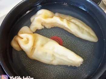 step3: 蒸完再直接放滾水內熄火後，浸水8-10小時